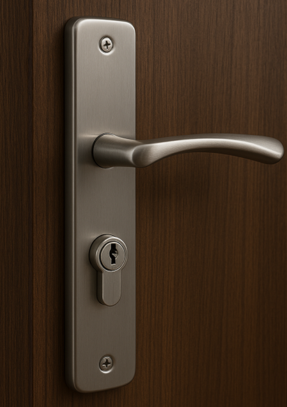 New lock installation on front door for added security