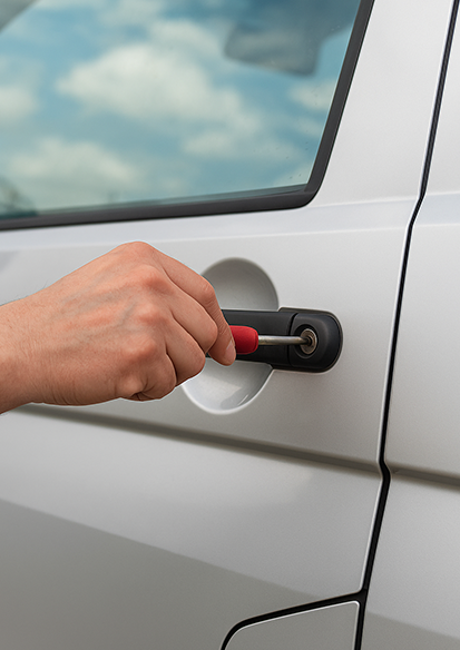 Mobile locksmith unlocking vehicle and fixing car key issues
